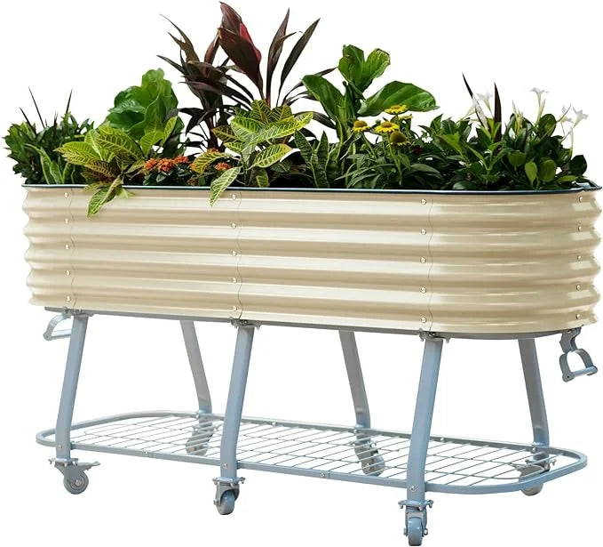 2 x 6 ft Self-Watering Rolling Raised Garden Bed K4126