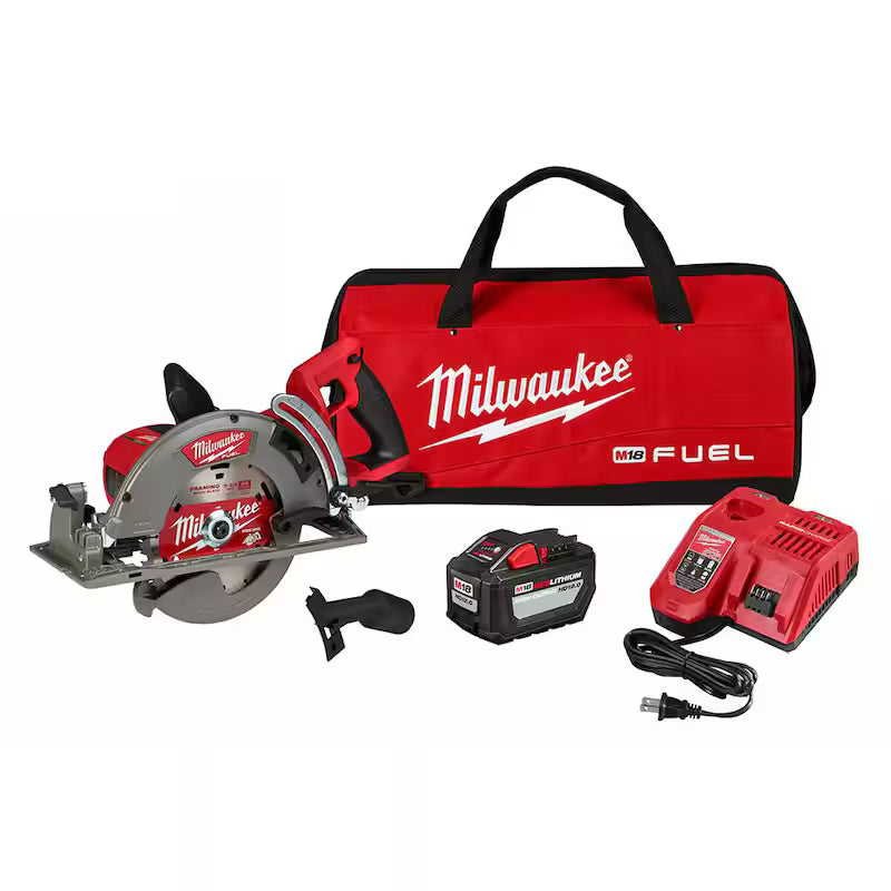 18V Cordless Rear Handle Circular Saw Kit with Battery and Charger T328