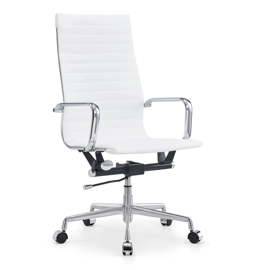 Black Adjustable Vegan Leather Executive Office Chair P515504