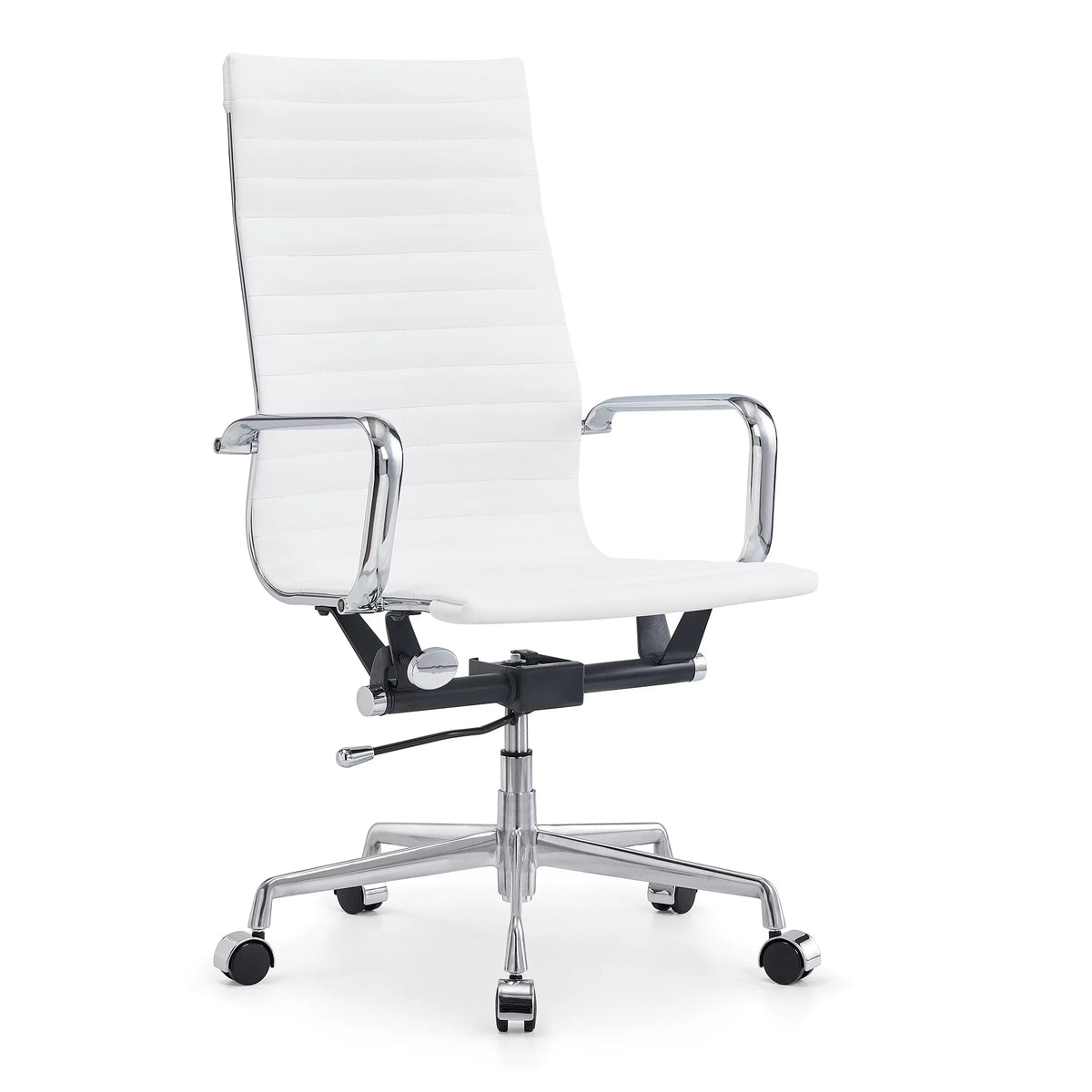 Black Adjustable Vegan Leather Executive Office Chair P515504