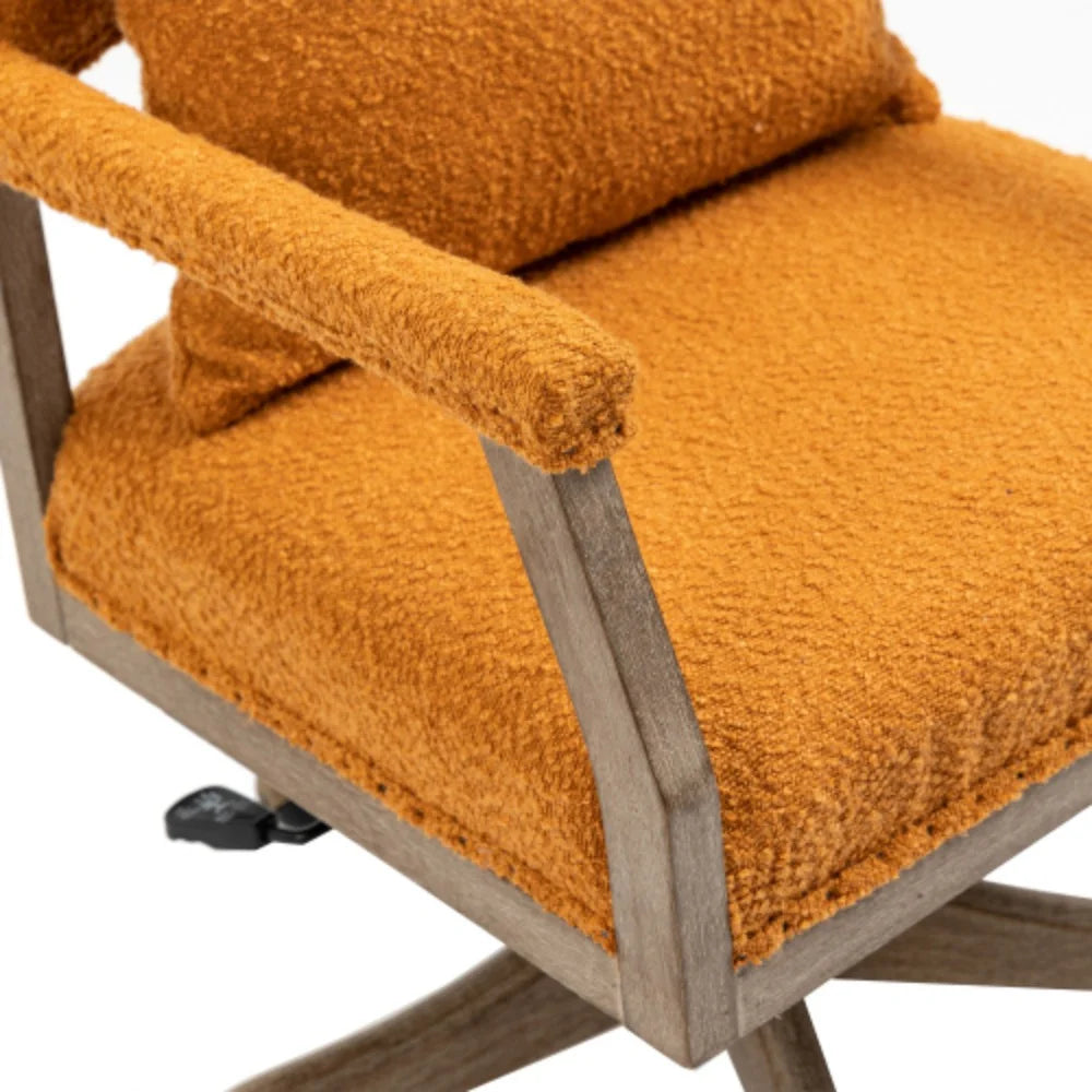 Orange Adjustable Swivel Fabric Office Chair J39980
