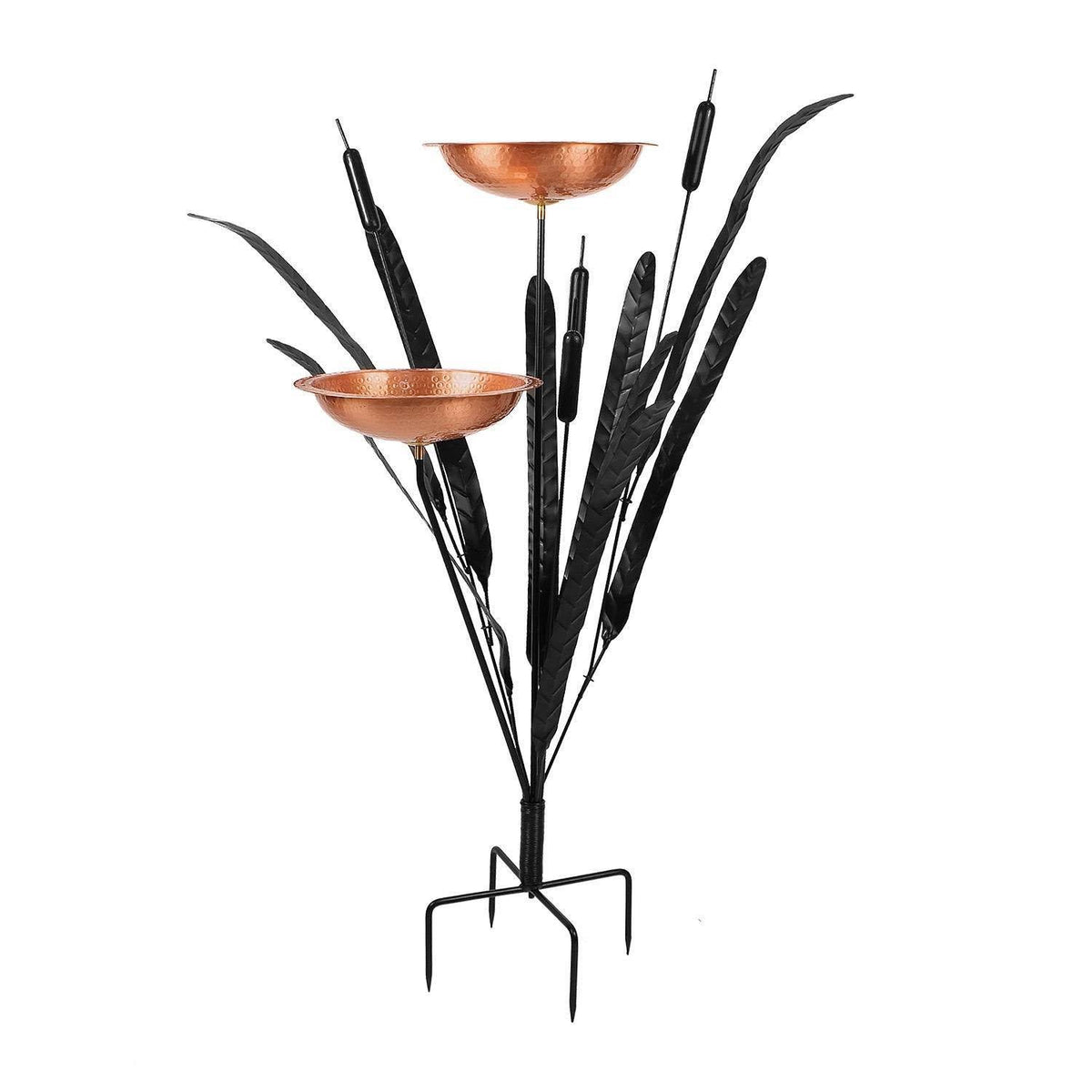 Double Cattail Birdbath K5075