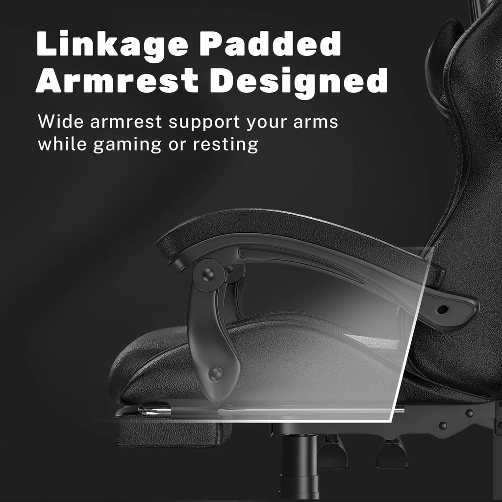Red Ergonomic High-Back Gaming Chair with Lumbar Support T352