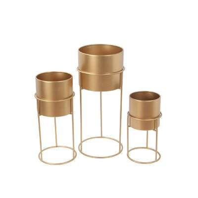 3 Piece Metal Cachepot Set Z80126