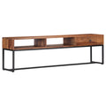 Sheesham Wood TV Stand with Storage Drawer and 2 Open Compartments G28686