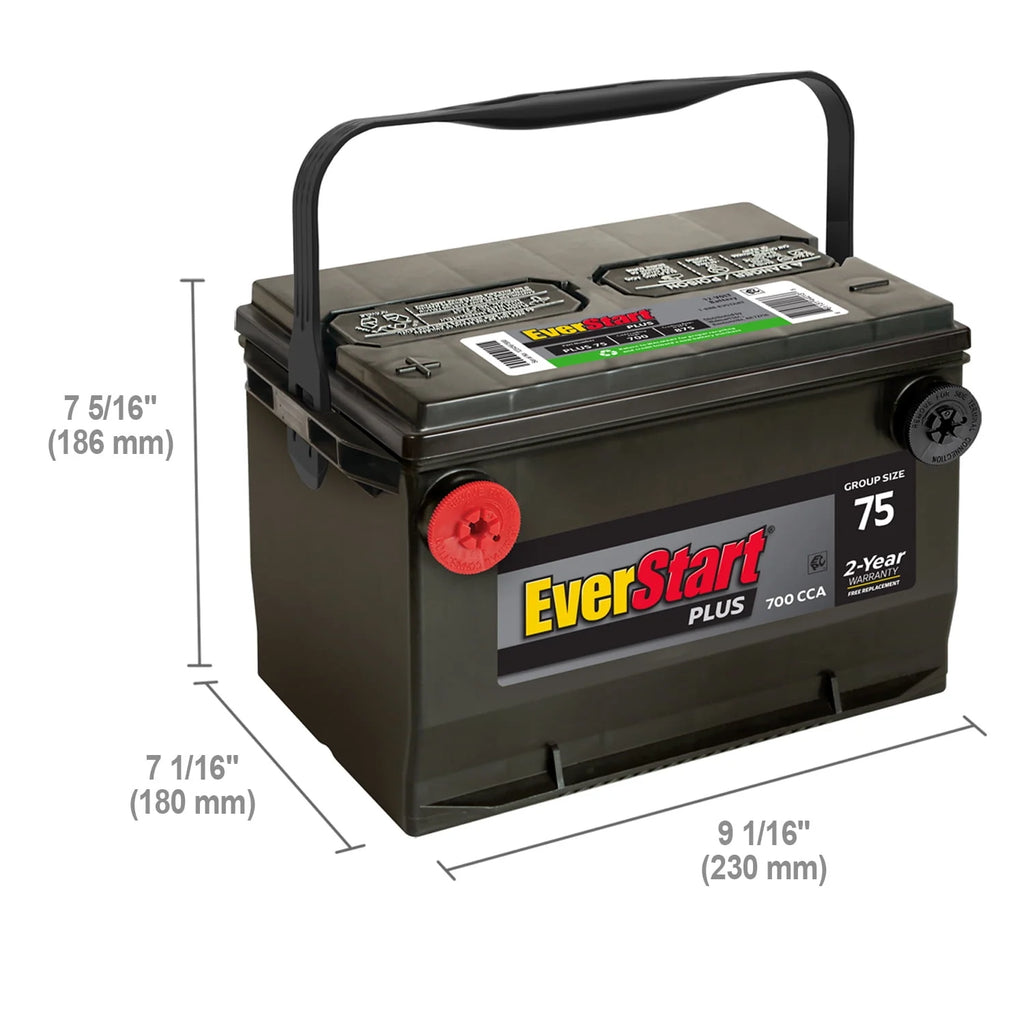 Lead Acid Automotive Battery Group Size 75 12 Volt 700 CCA H9637