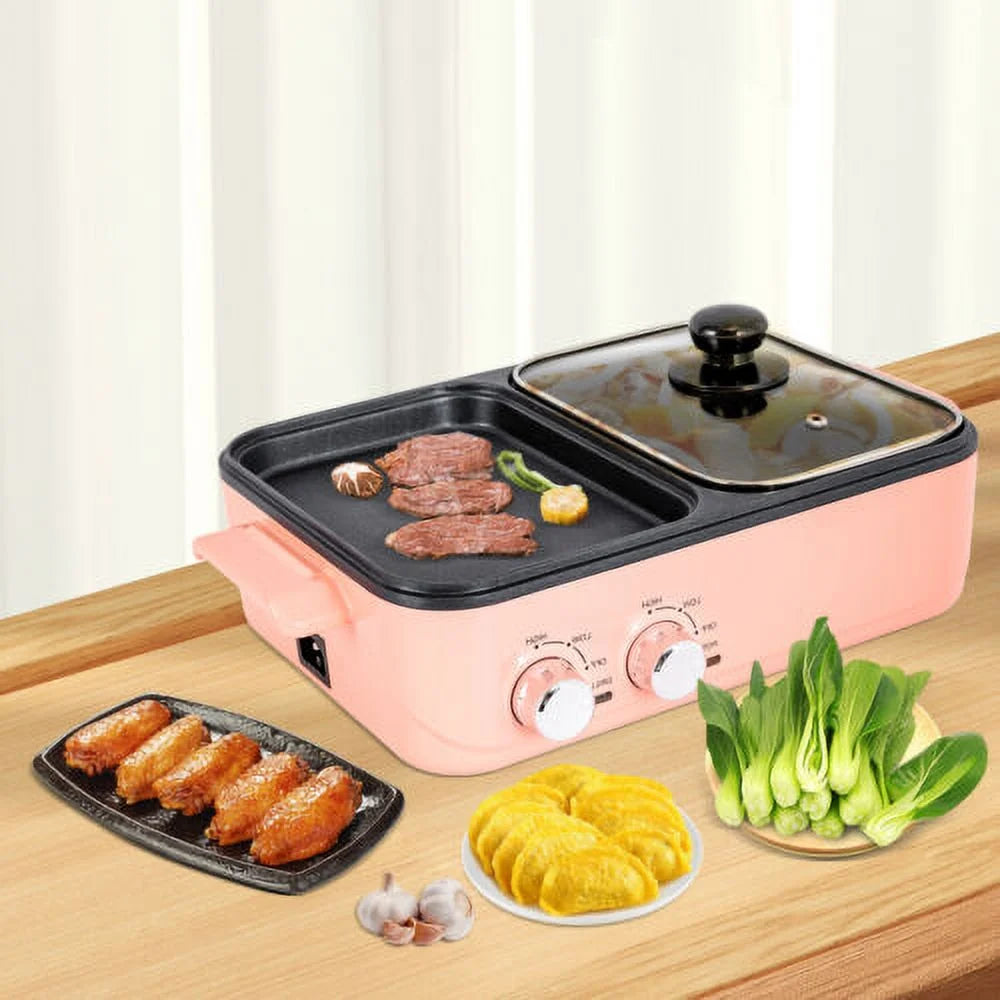 1500W 2in1 Non-Stick Electric Hot Pot and Grill U441633