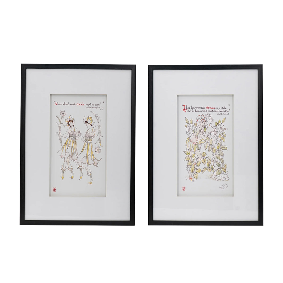 Decorative Framed Wall Arts 27.5" x 19.75" 2ct I526