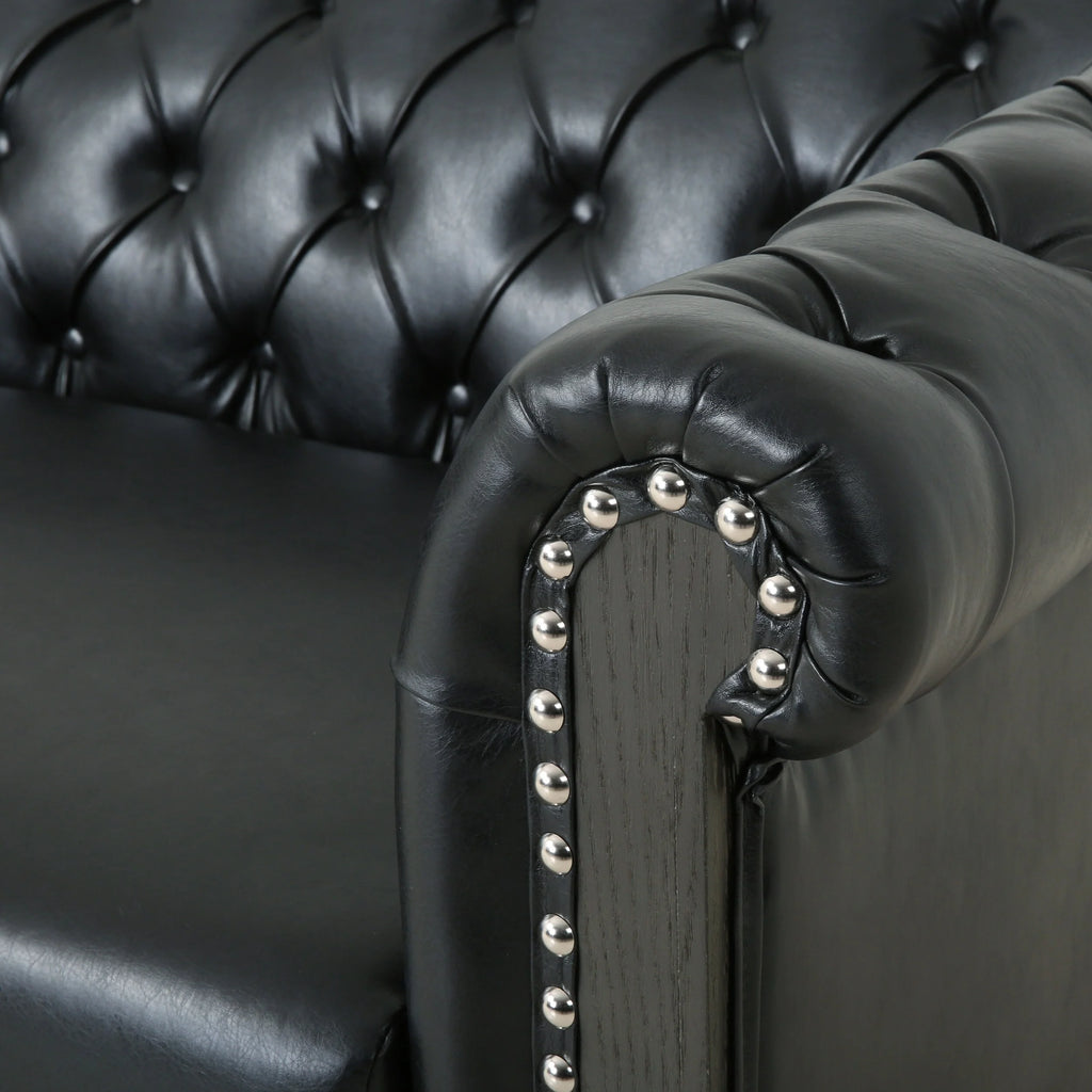 Faux Leather Chesterfield Sofa M54437