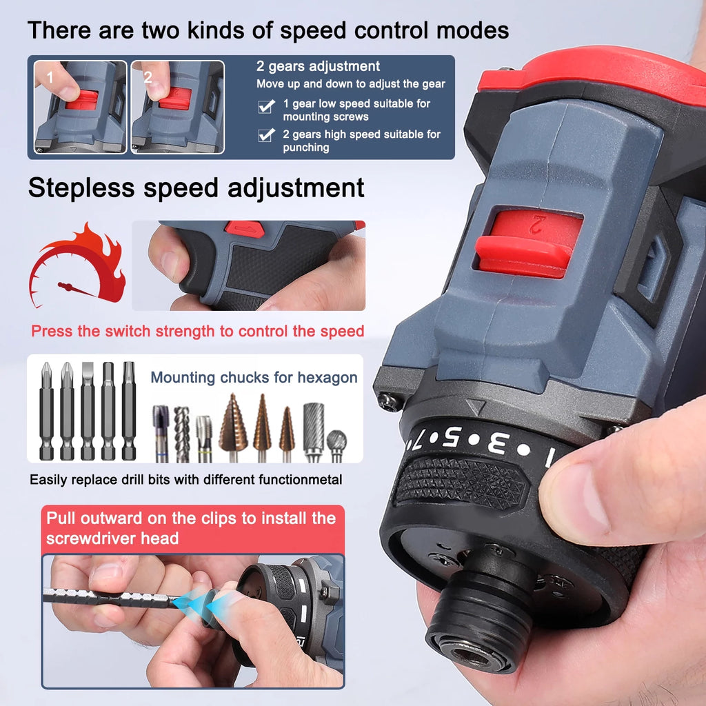 Electric Screwdriver 45Nm Torque 16.8V P5589