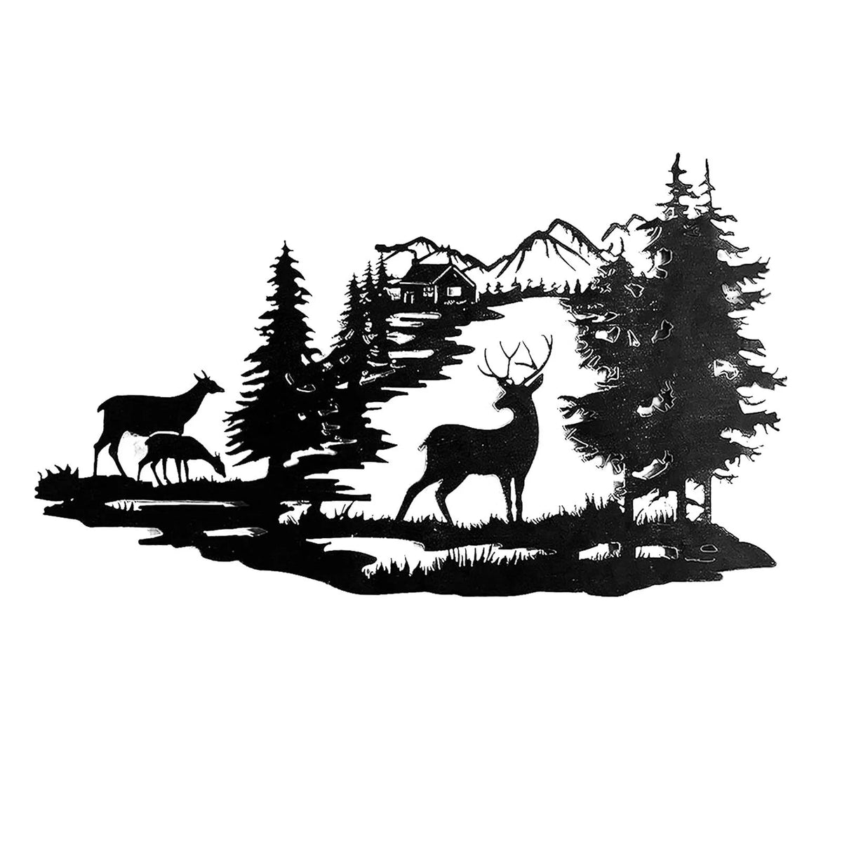 Metal Wall Art Decor Deer Art Z1054