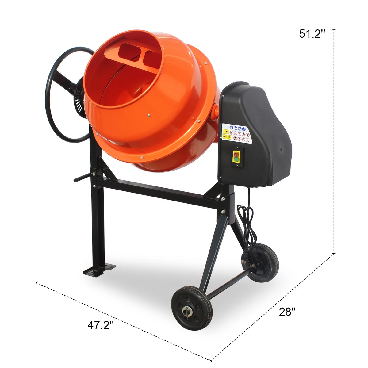 4/5HP Electric Concrete Cement Mixer 5 Cu Ft V43663