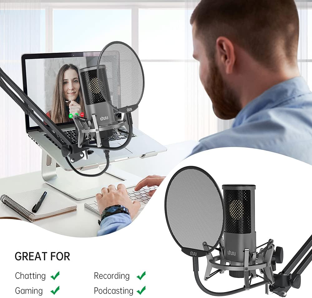 USB Podcast Condenser Microphone Kit Pack of 2 M943358