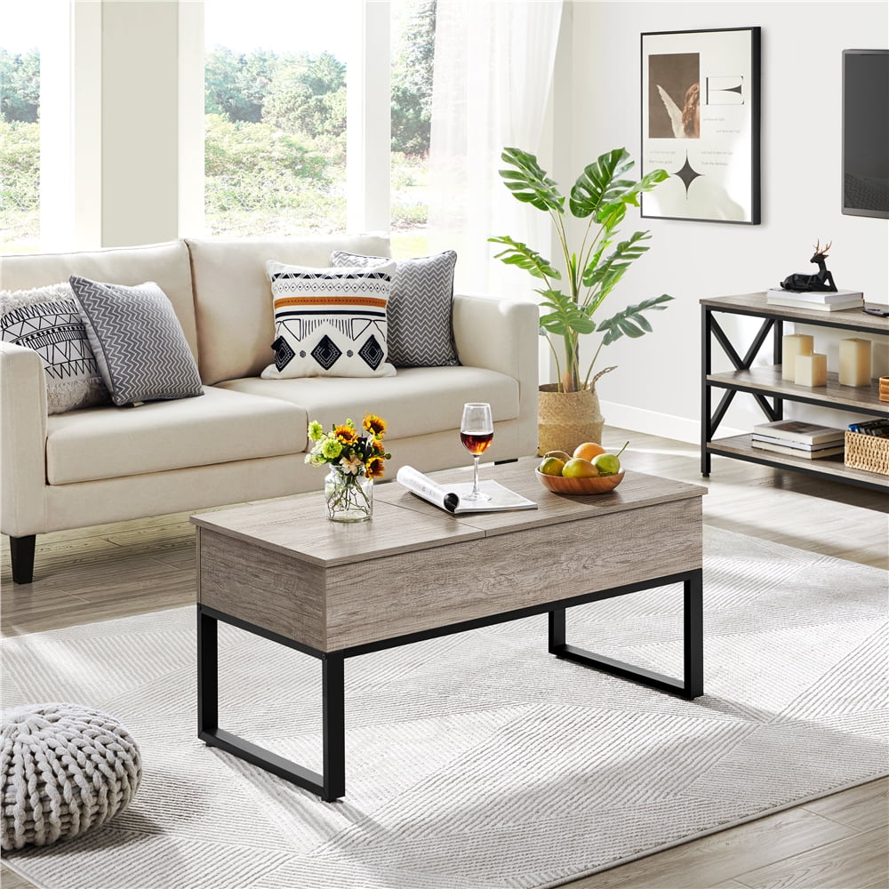 Rustic Gray Wood Lift Top Coffee Table M361