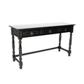 Black Wooden Console Table with Turned Legs Z320862