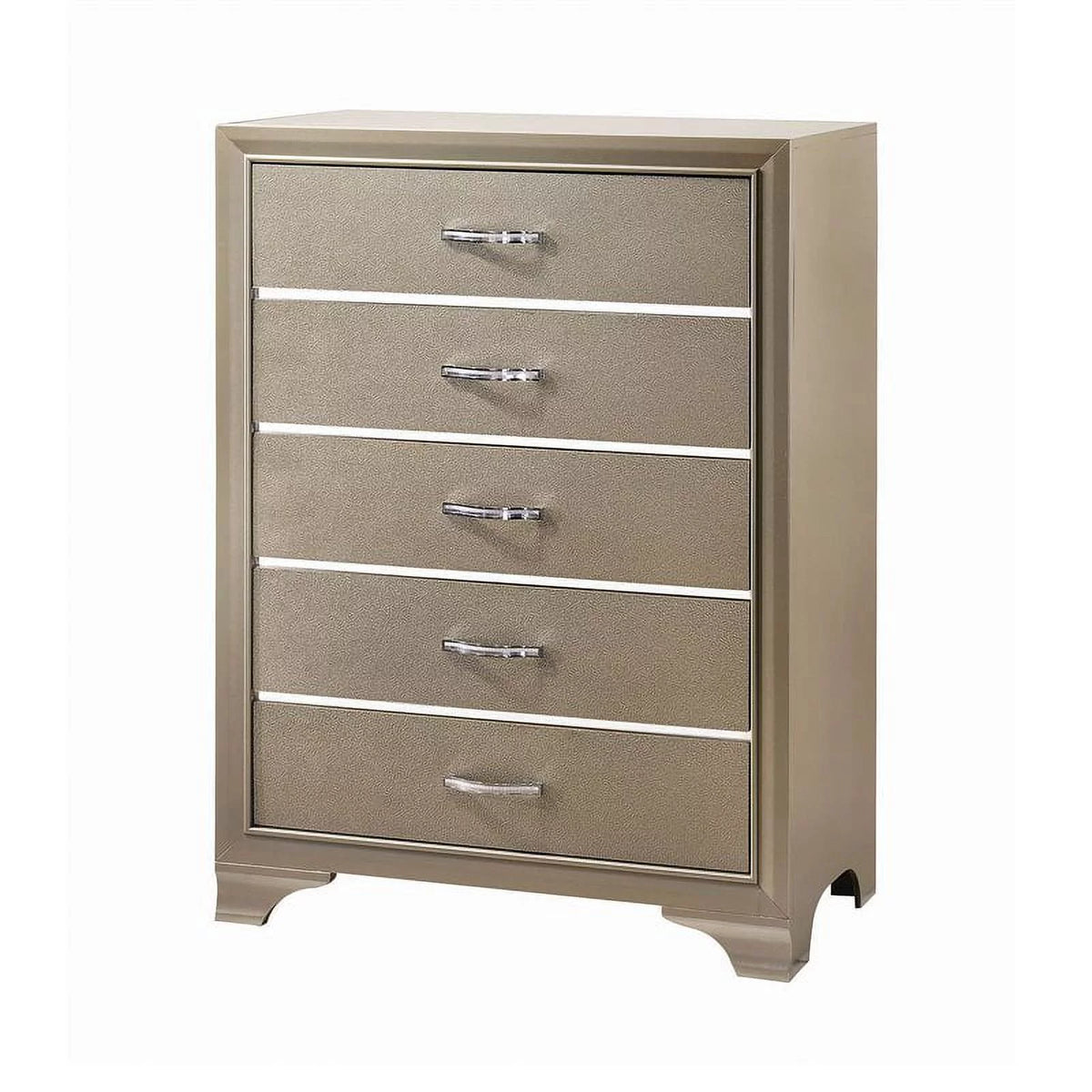 Metallic Champagne Bedroom Set W7135