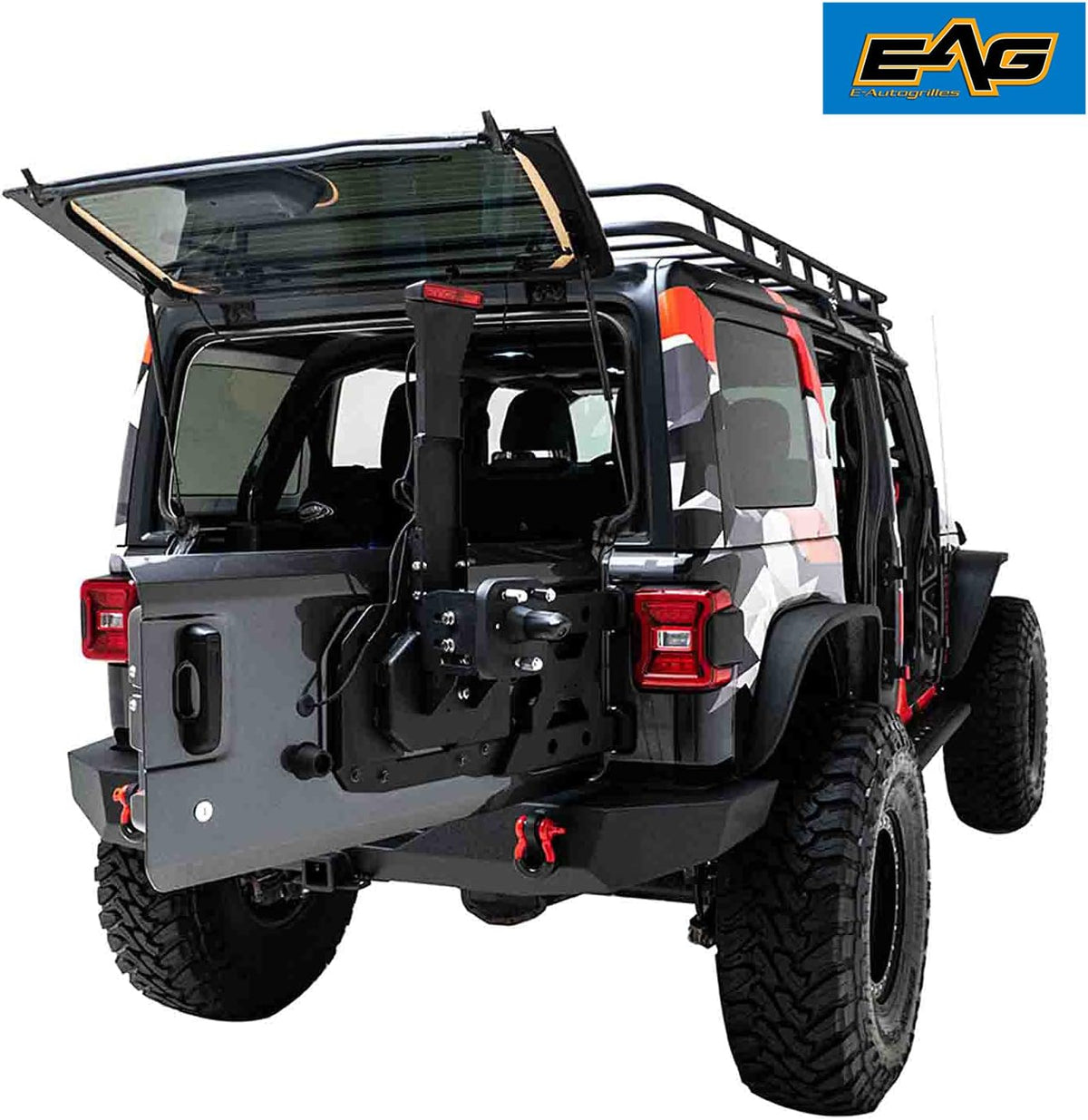 Tire Carrier Kit with 3rd Brake Light Bracket and Back Up Camera Adaptor N38685