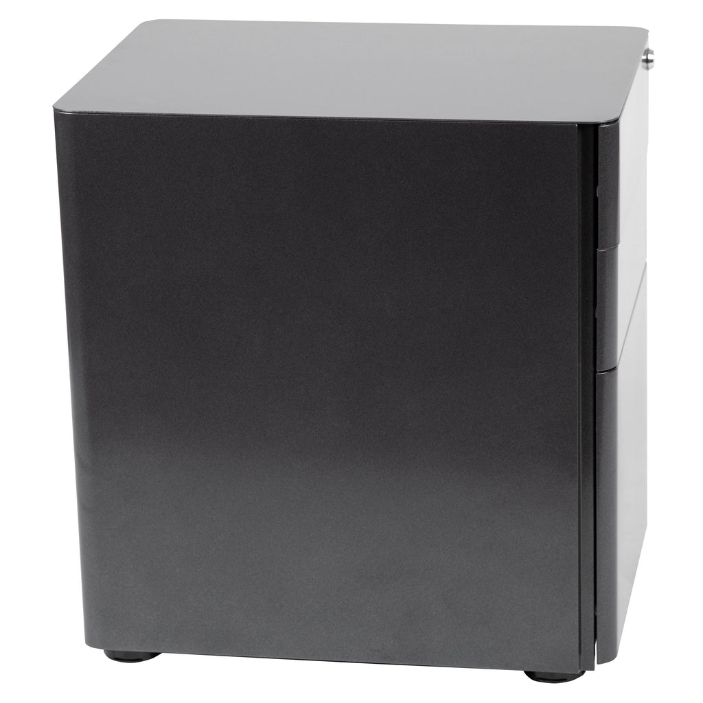 White and Charcoal 3-Drawer Mobile Filing Cabinet I540042