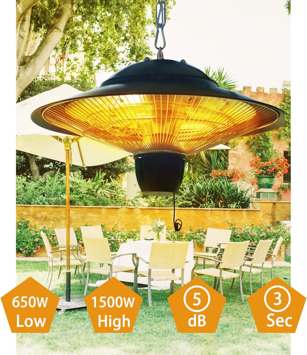 1500W Ceiling Mounted Patio Heater Z21572