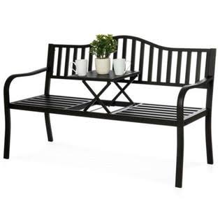 Metal Garden Bench Cast Iron Patio Furniture K979244