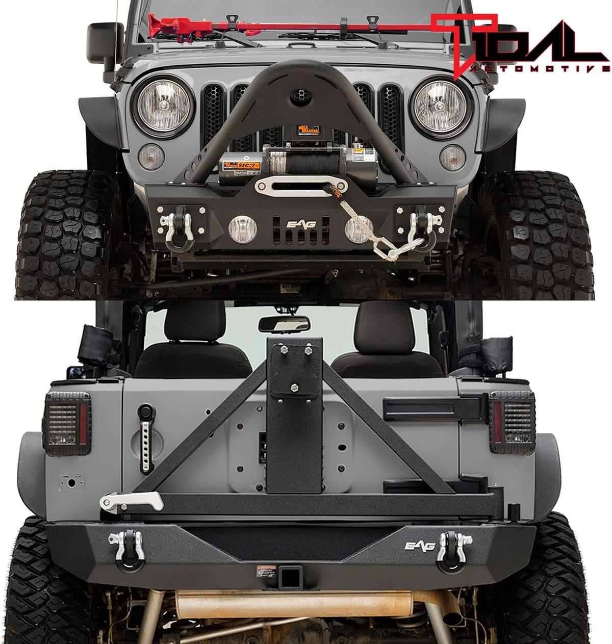 Front and Rear Bumper with Tire Carrier F8397