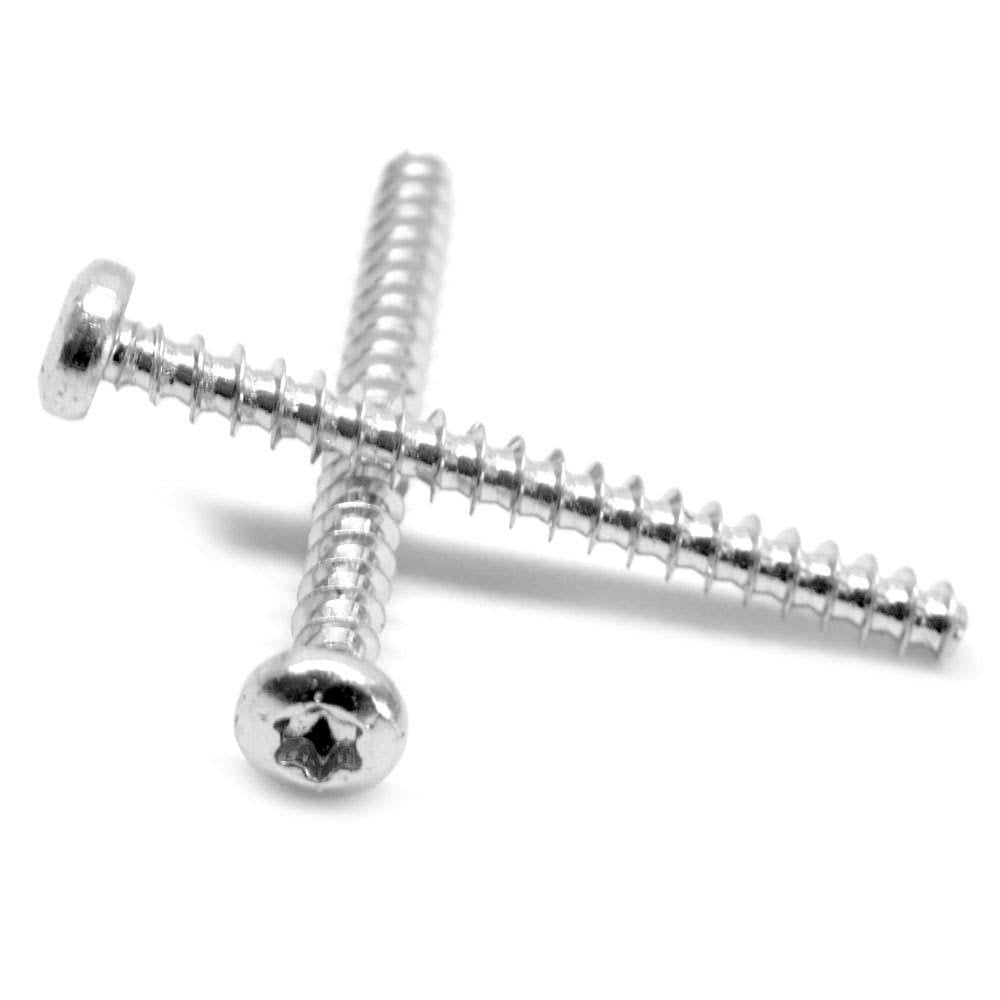 #4-20 x 3/16 Thread Rolling Screw 6 Lobe Pan Head Low Carbon Steel Zinc Plated L786