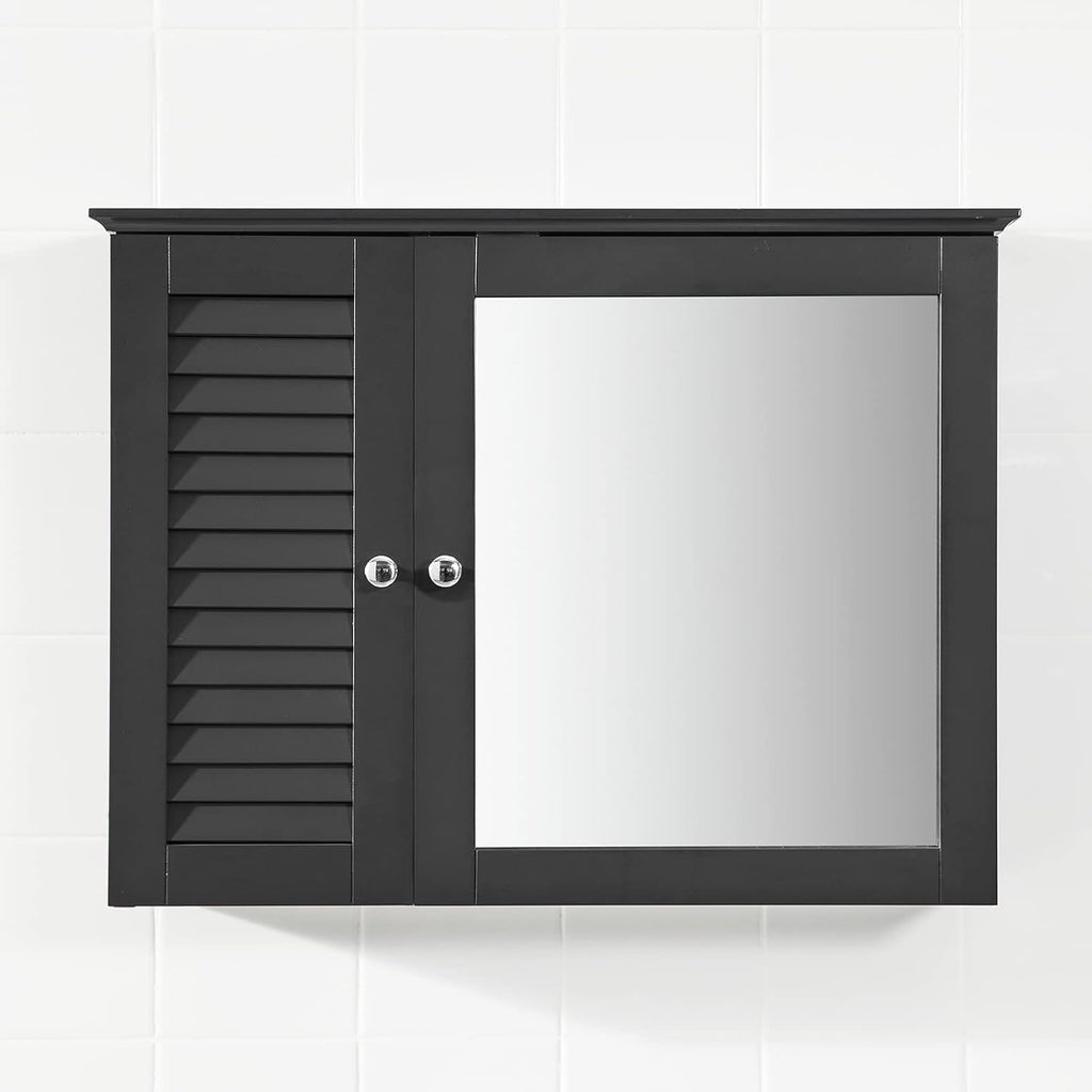 White Kitchen Bathroom Wall Cabinet with Shelf J968874