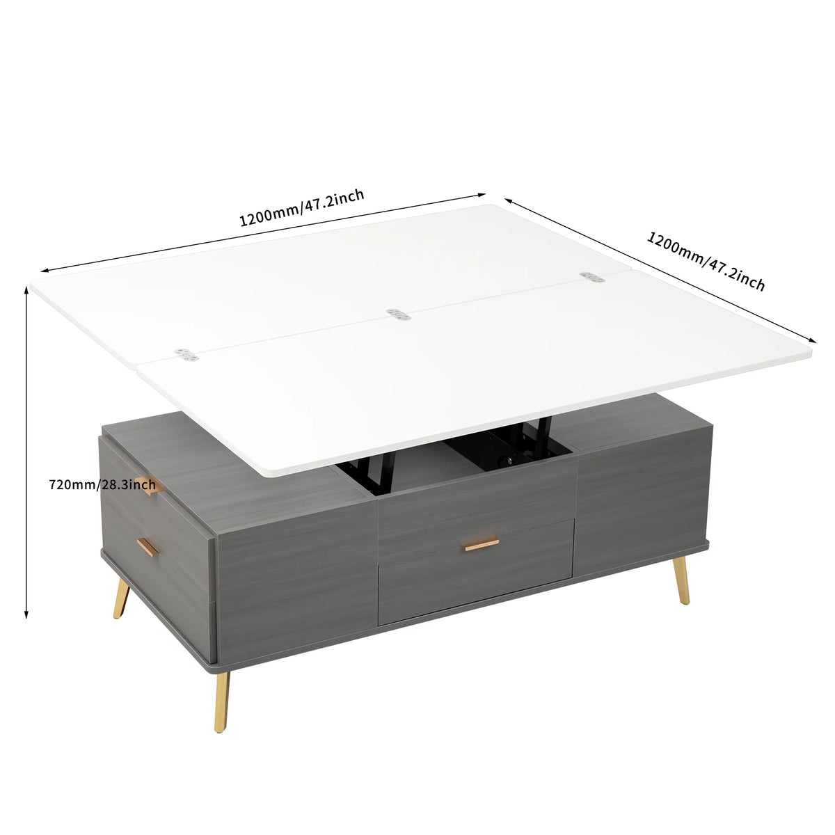 Double Lift Top Coffee Table with 4 Drawers U215274