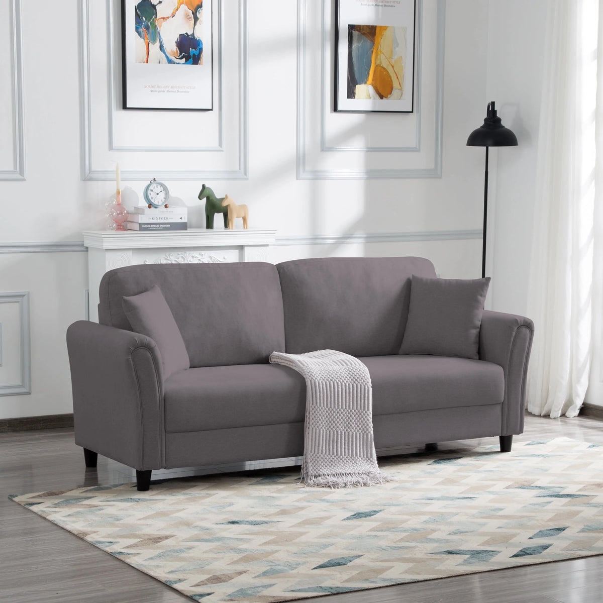 Dark Gray Sofa Couch L930371