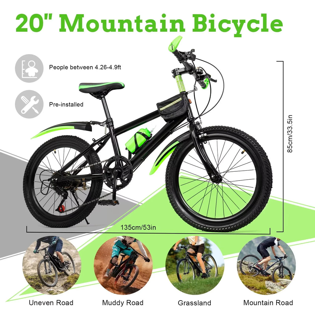 20 in 7 Speeds High Carbon Steel Kids Bike W89315