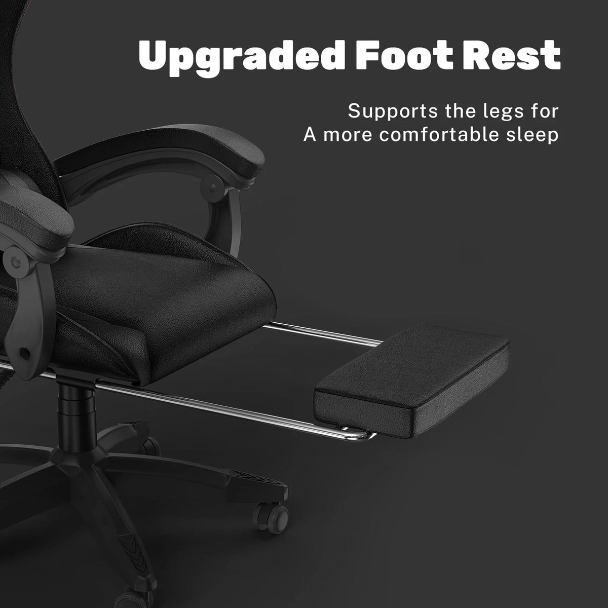 Red Ergonomic High-Back Gaming Chair with Lumbar Support T352