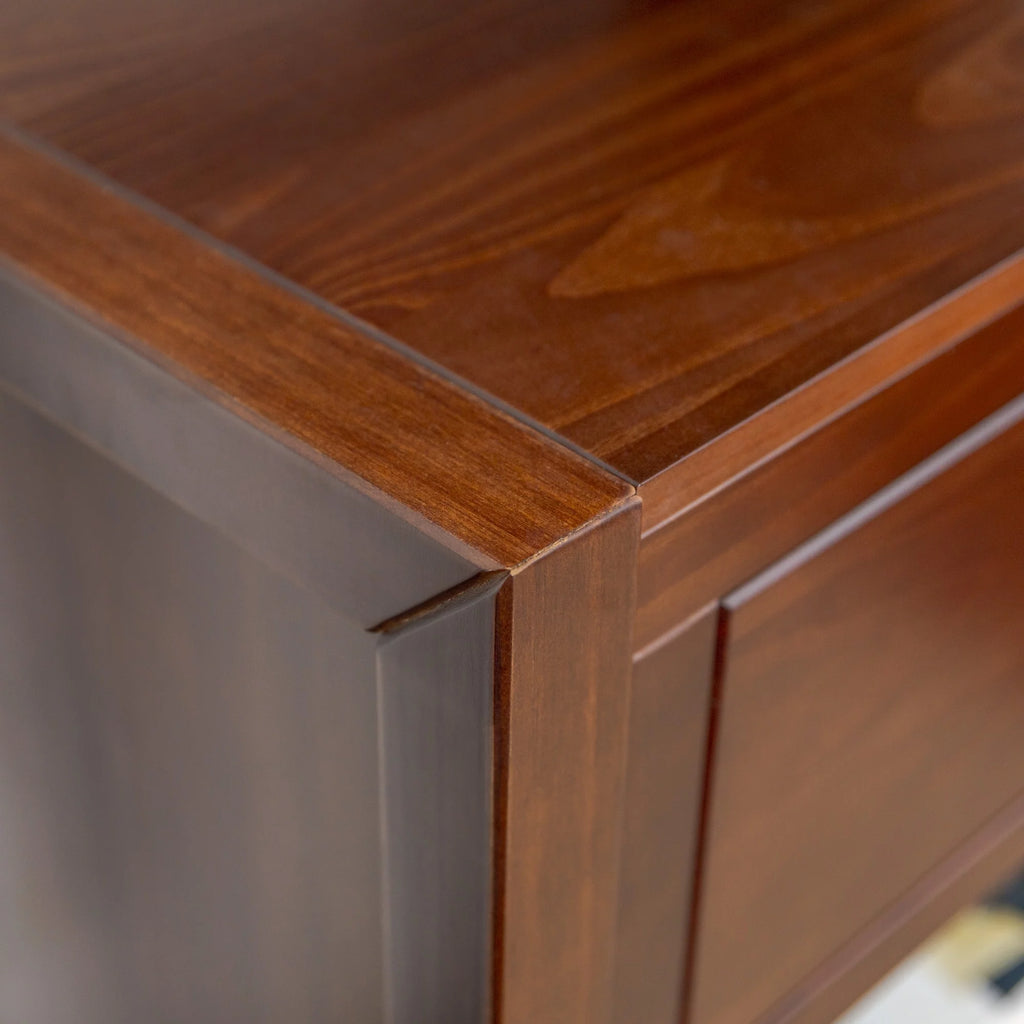 Walnut One Drawer Open Storage End Table P8862