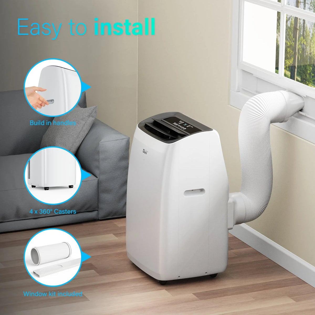 10200 BTU Portable Air Conditioner with Dehumidifier and Fan D147748