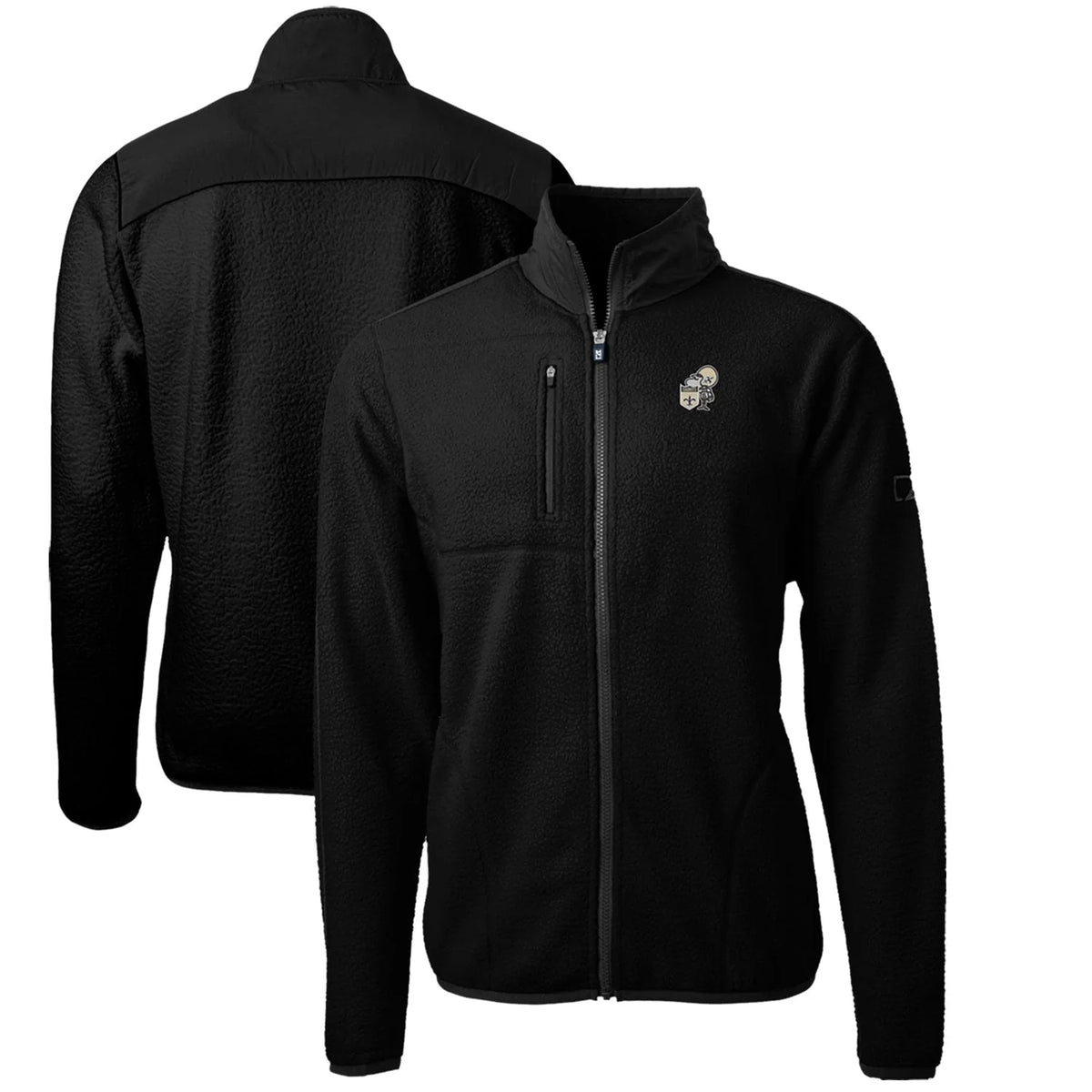 Men's Black Big & Tall Fleece Full-Zip Jacket H17226