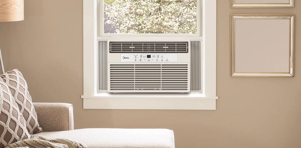 8,000 BTU 115V Smart Window Air Conditioner with Remote, Black K224