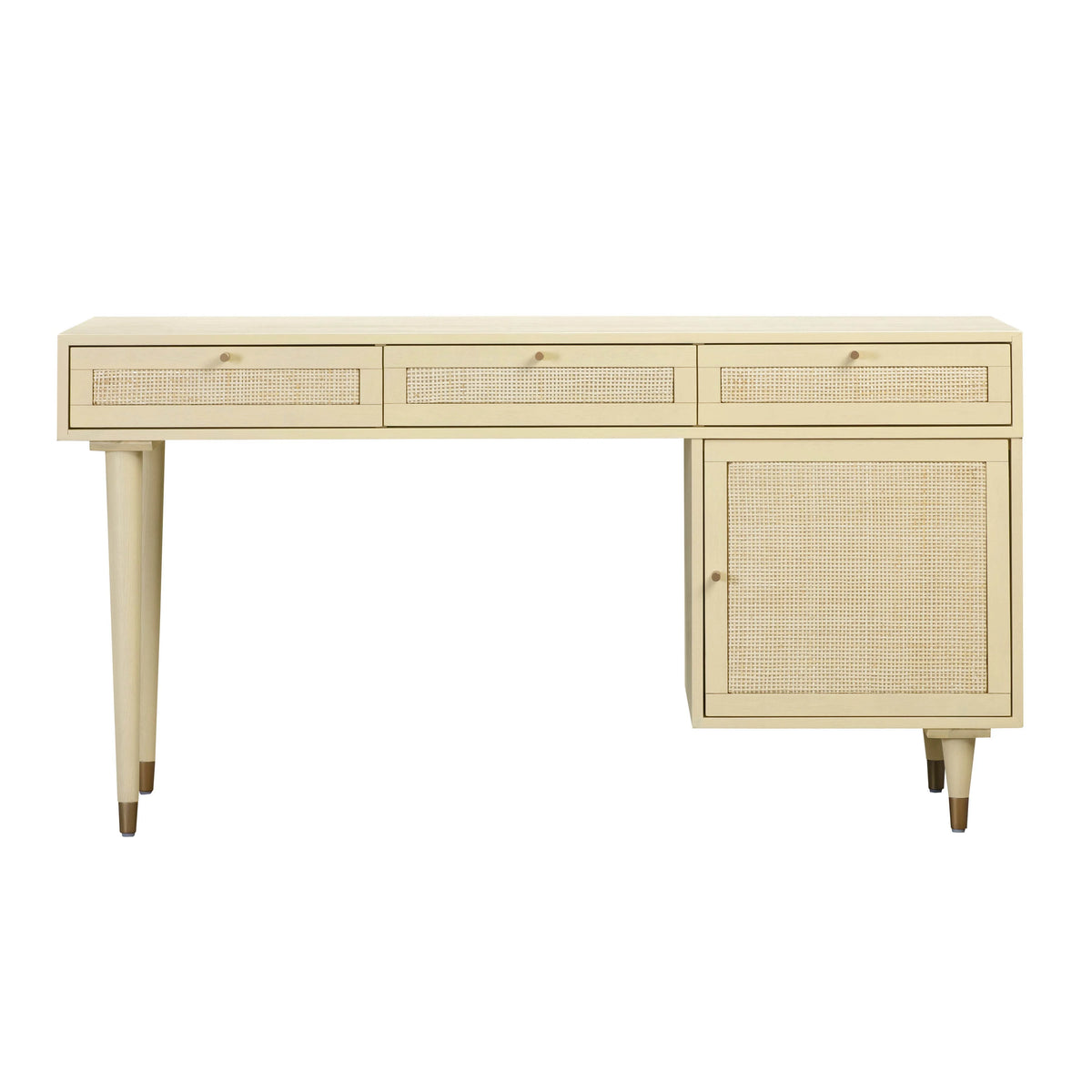 3-Drawer Wooden Desk with Cabinet R43715