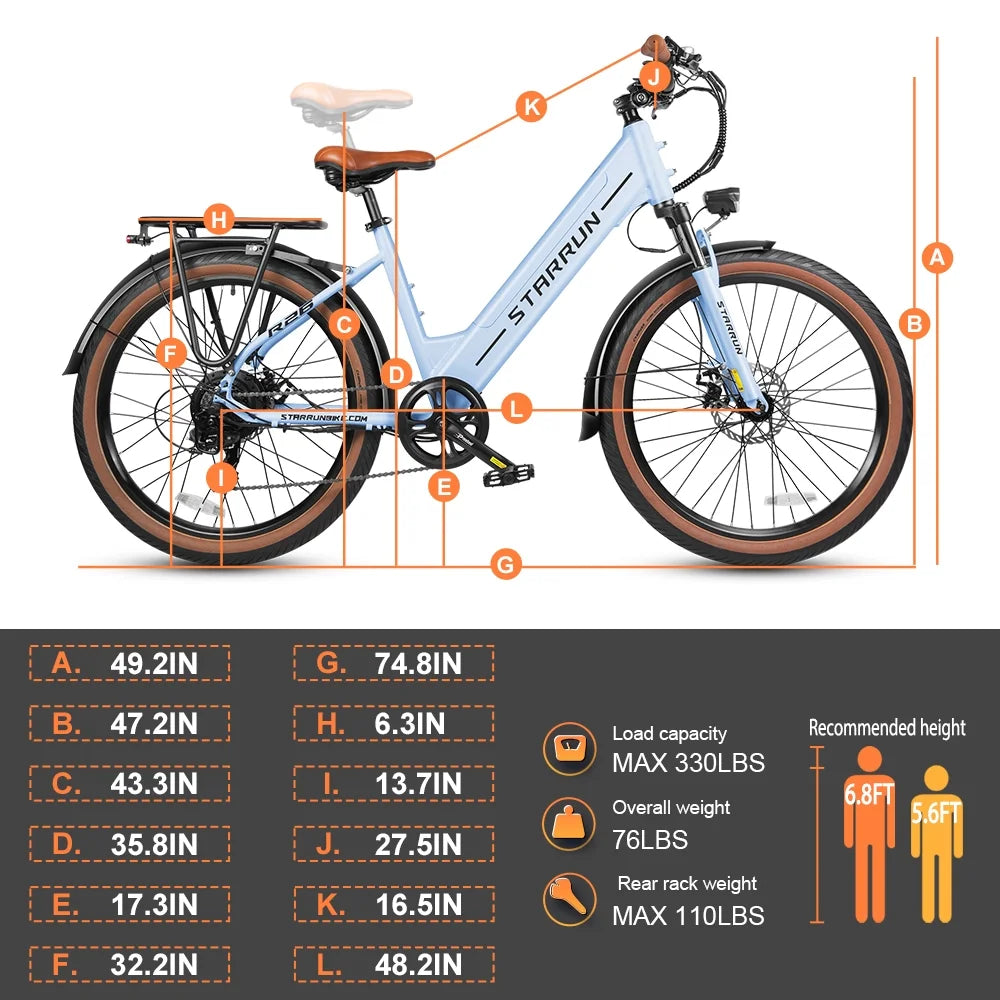 500W 48V 12Ah 7 Speed Electric Bike Y49208