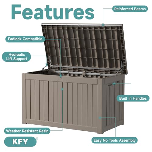 30 Gallon Waterproof Resin Deck Box L281