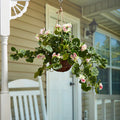 Light Pink Geranium Hanging Faux Flowers with Basket T155