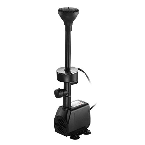 110V/55W Submersible Fountain Pump with RGB Ring and Nozzles C4490