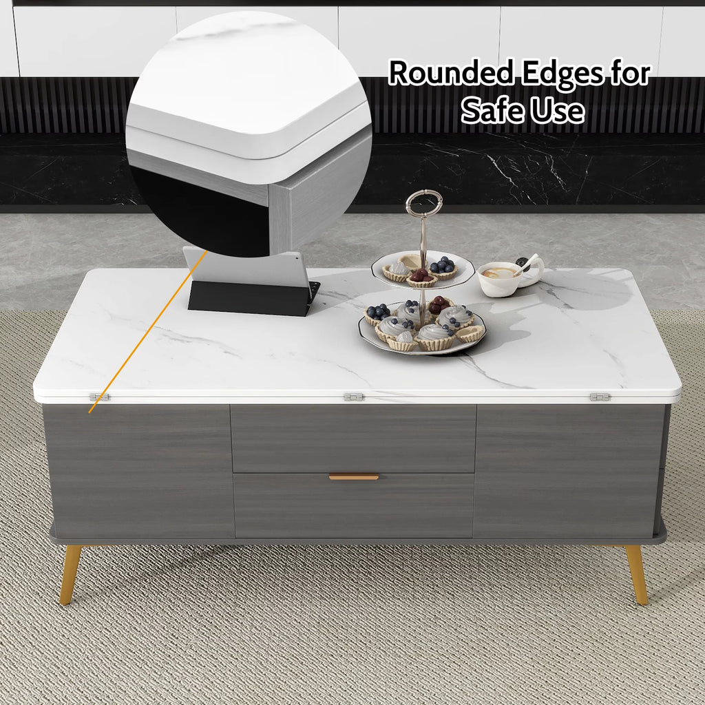 Double Lift Top Coffee Table with 4 Drawers U215274