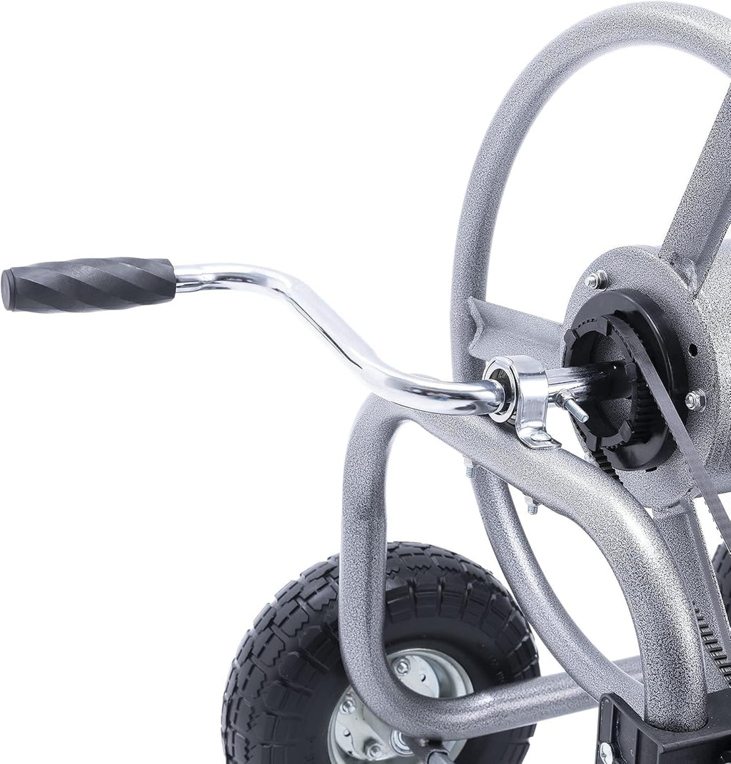 Heavy Duty Hose Reel Cart with 4 Wheels, 250-Feet Capacity P132291