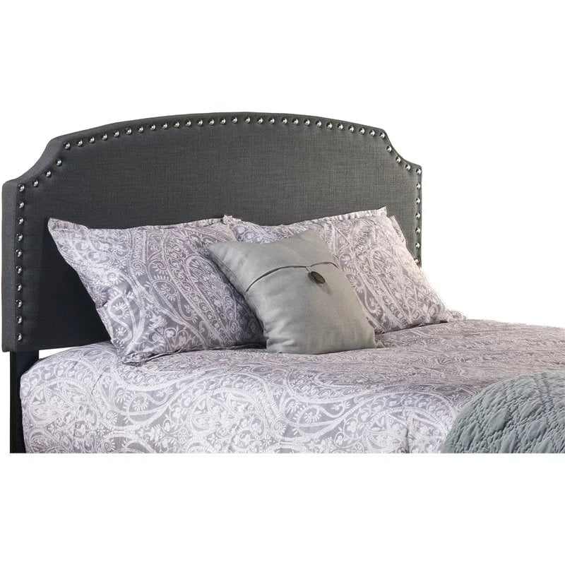 Dark Gray Fabric Upholstered Full Headboard T496524