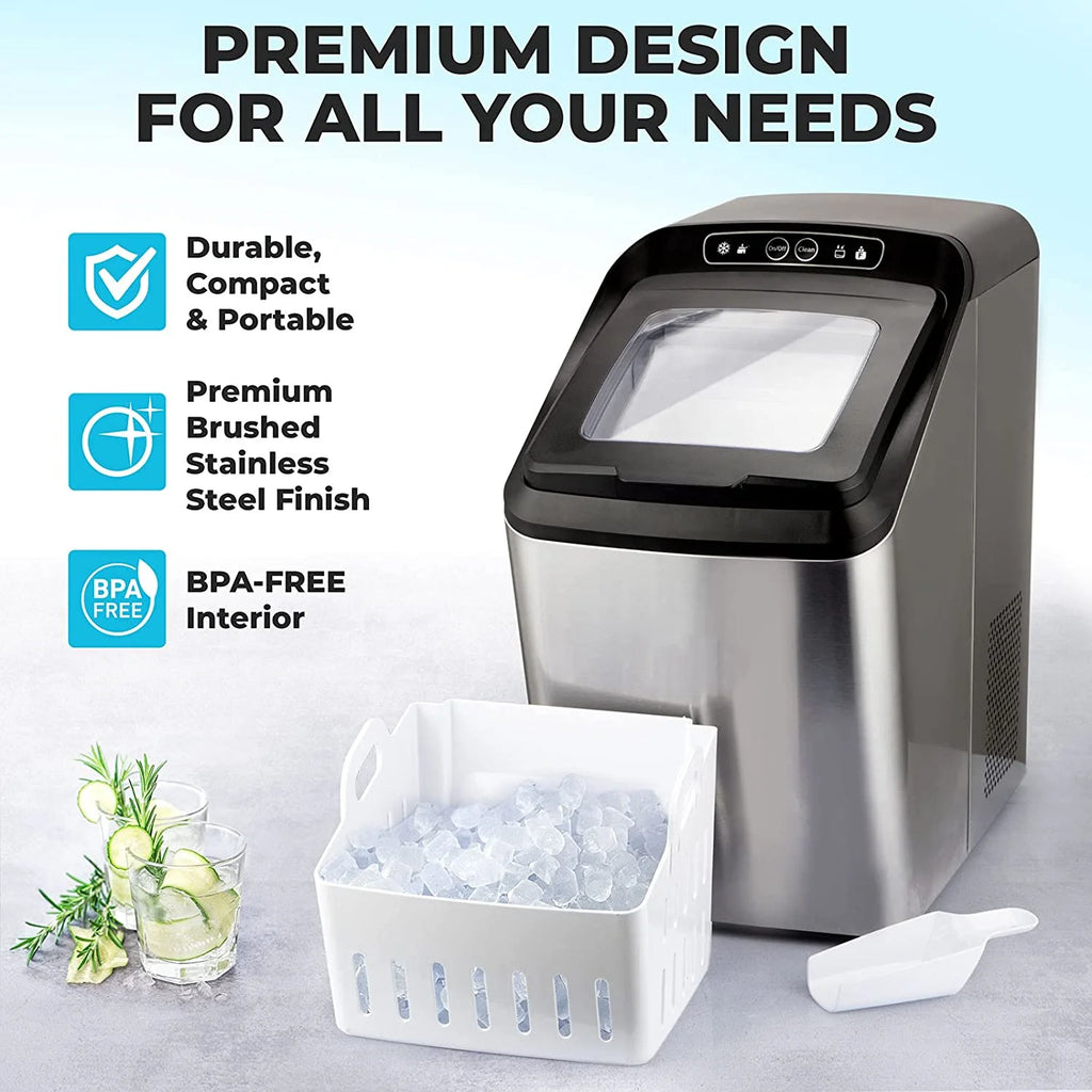 Countertop Stainless Steel Nugget Ice Maker P895