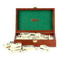 Mahogany Cased Double Nine Dominoes H542