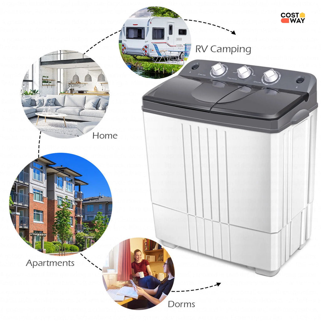 Portable Mini Compact Twin Tub Washing Machine T845