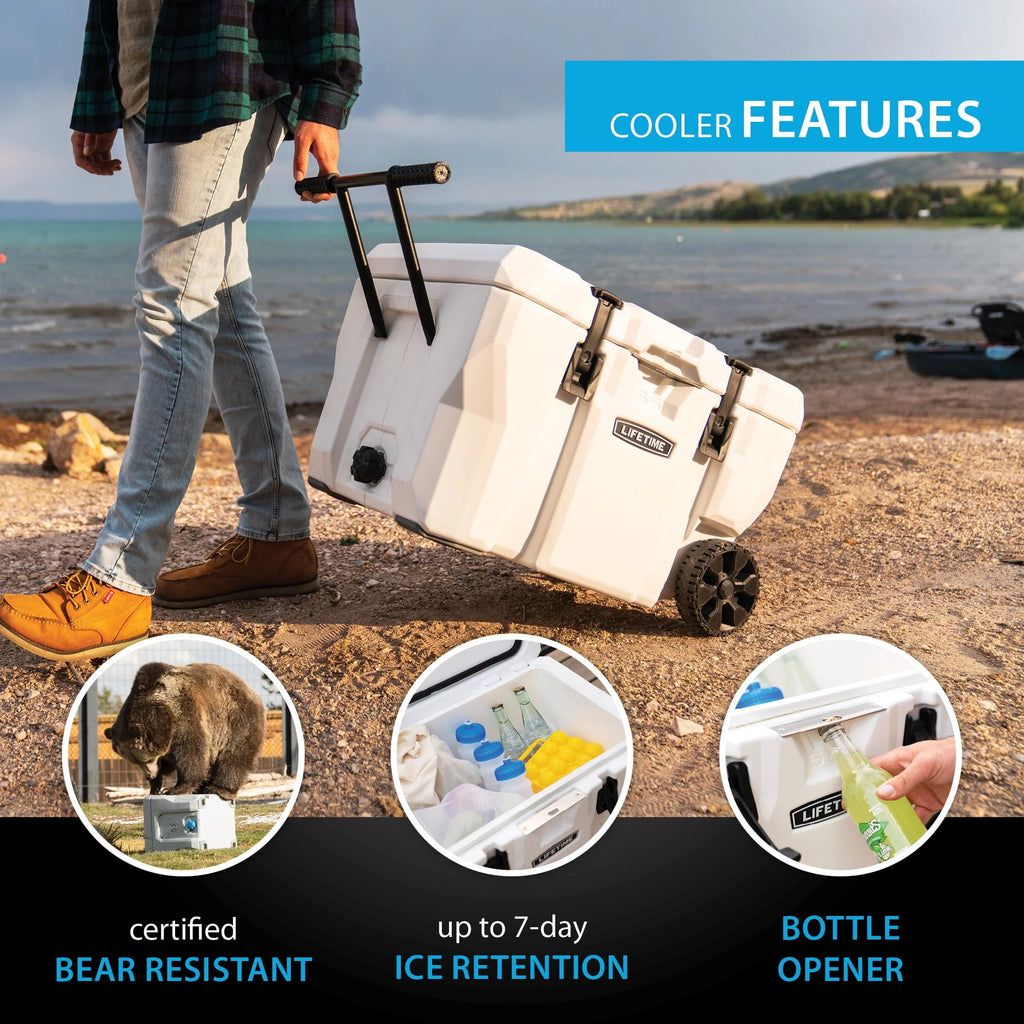 55 Quart High Performance Cooler with Wheels F1042