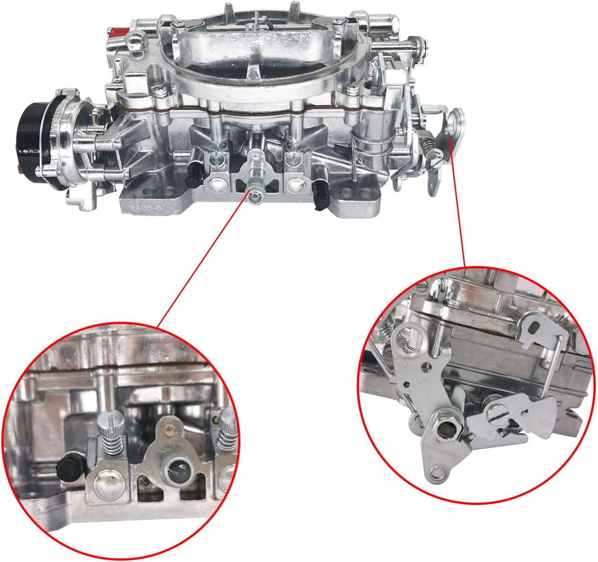 600 CFM 4 Barrel Carburetor with Manual Electric Choke V504523