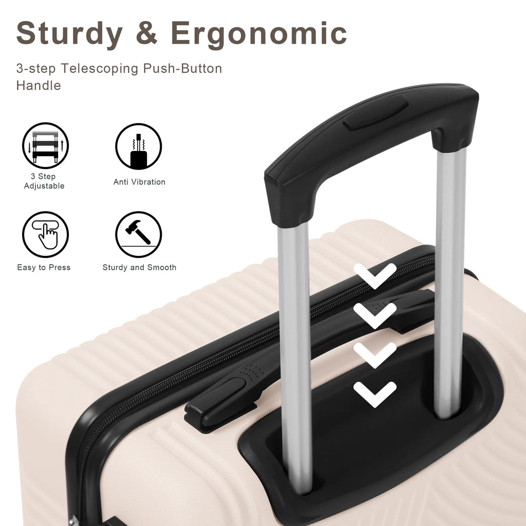 3 Piece Hardside Luggage Set with TSA Lock Spinner Wheels C6127