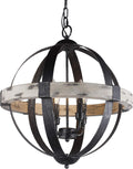 Black Wrought Iron 4 Light Chandelier R82874